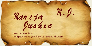 Marija Juškić vizit kartica